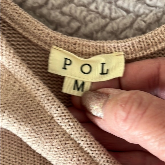 POL Pinkish Tan Ruffle Tunic Top NWOT - Picture 7 of 9